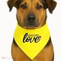 Choose Love Be Kind USA-Made Doggie Bandana thumb 1
