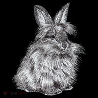 Cute Lionhead Bunny Rabbit Sketch Gift Bucket Hat thumb 4