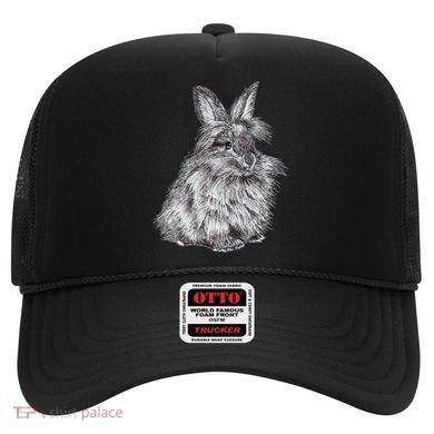 Cute Lionhead Bunny Rabbit Sketch Gift Hat