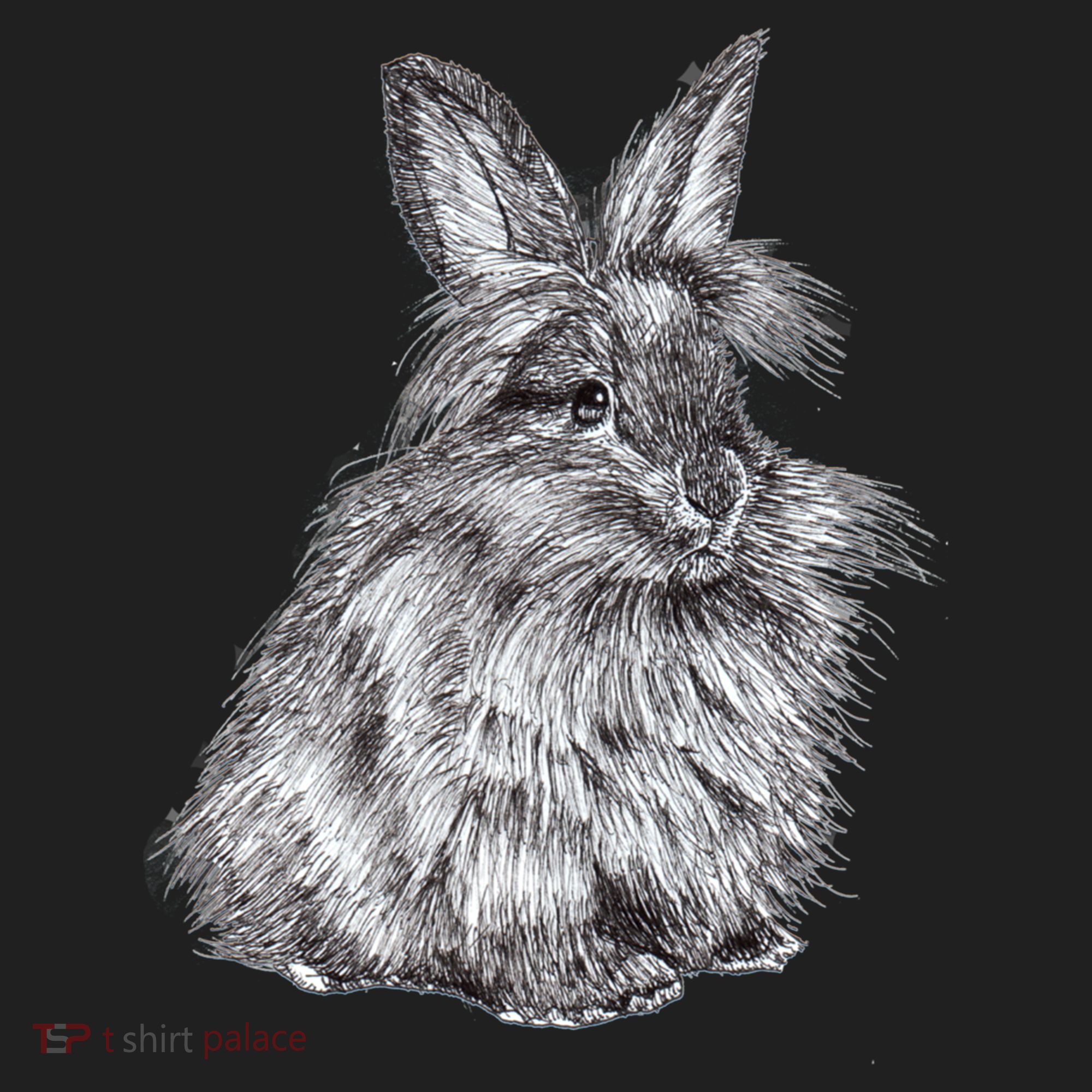 Cute Lionhead Bunny Rabbit Sketch Gift Hat