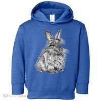 Cute Lionhead Bunny Rabbit Sketch Gift Toddler Hoodie thumb 0