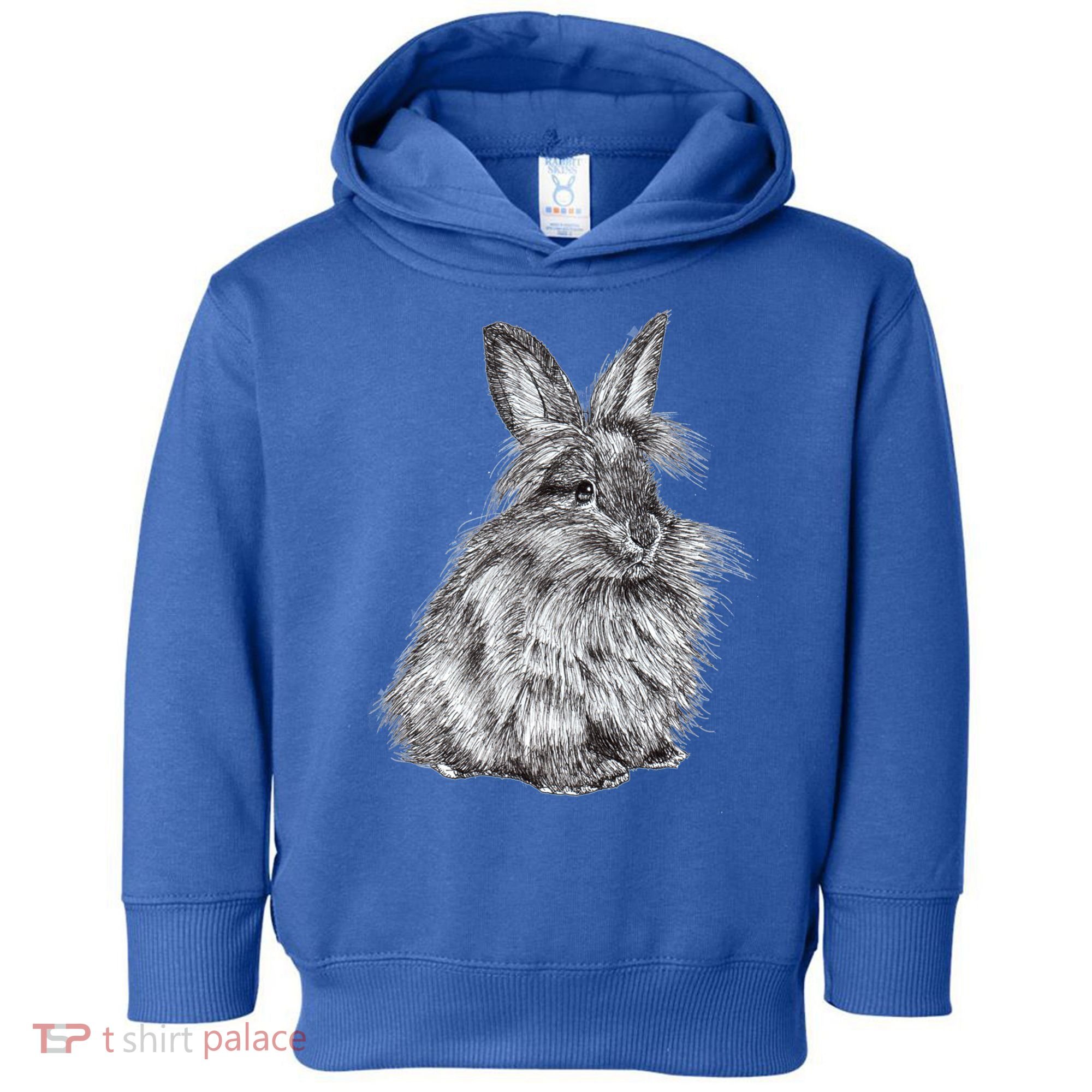 Cute Lionhead Bunny Rabbit Sketch Gift Toddler Hoodie
