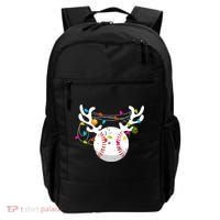 Christmas Lights Baseball Ball Funny Xmas Backpack thumb 0