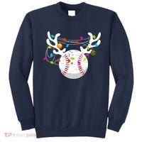 Christmas Lights Baseball Ball Funny Xmas Sweatshirt thumb 0
