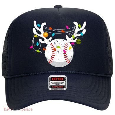 Christmas Lights Baseball Ball Funny Xmas Hat