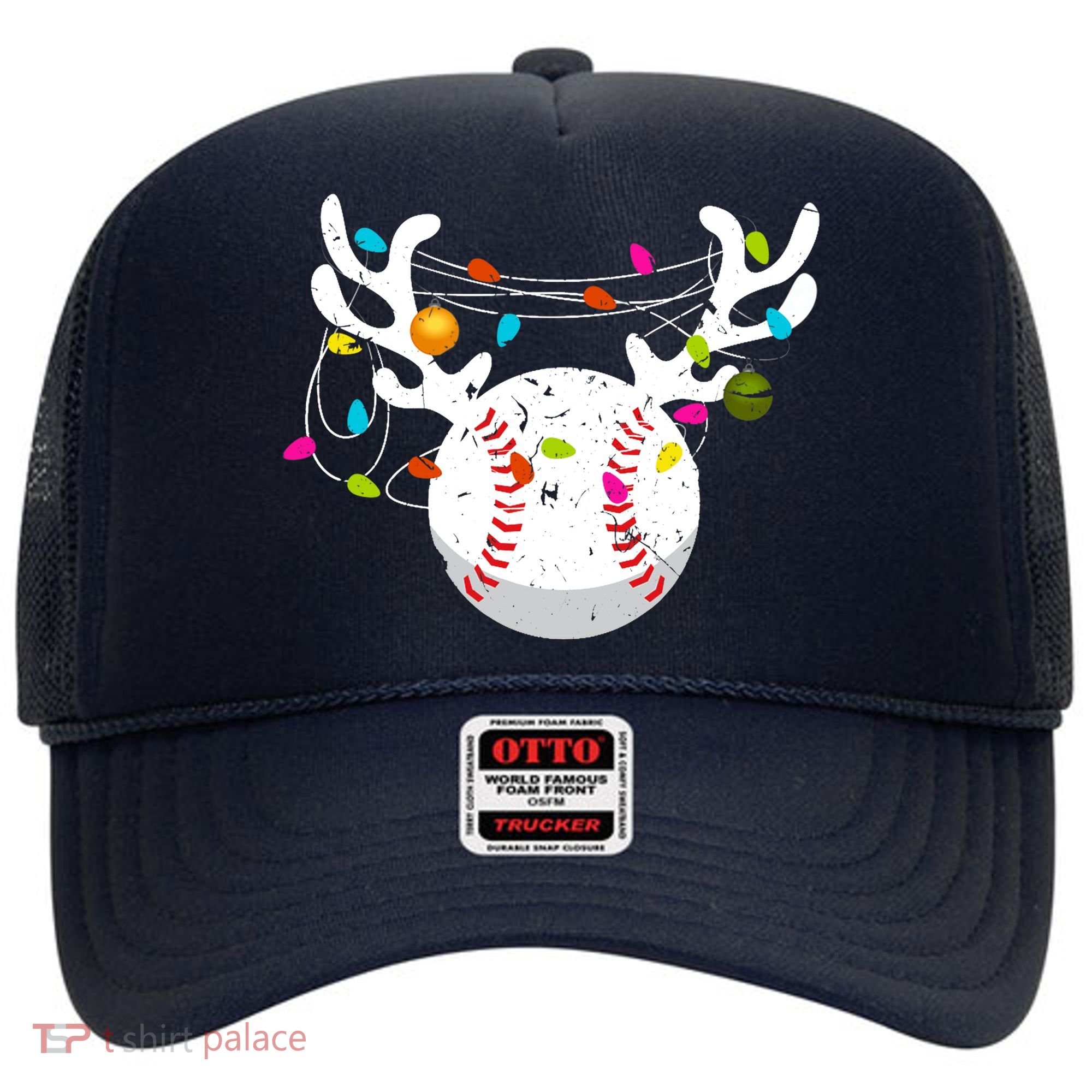 Christmas Lights Baseball Ball Funny Xmas Hat