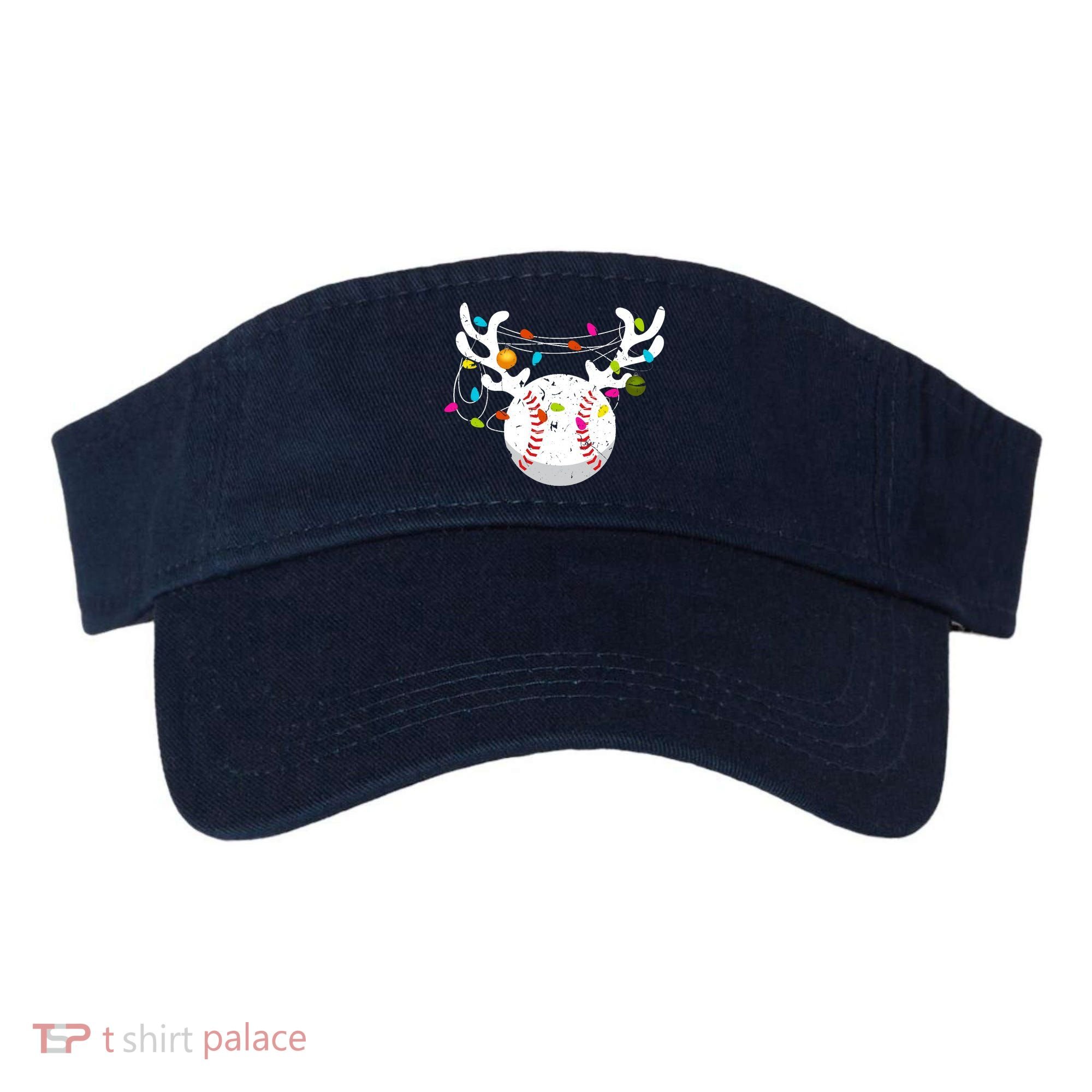 Christmas Lights Baseball Ball Funny Xmas Visor
