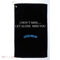 Certified Lover Boy I Don't Miss You Golf Towel thumb 0