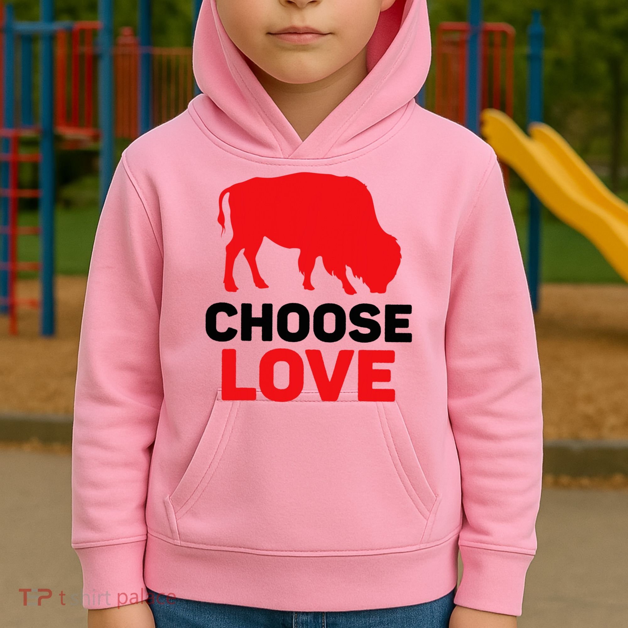 Choose Love Buffalo Choose Love Bills Kids Hoodie