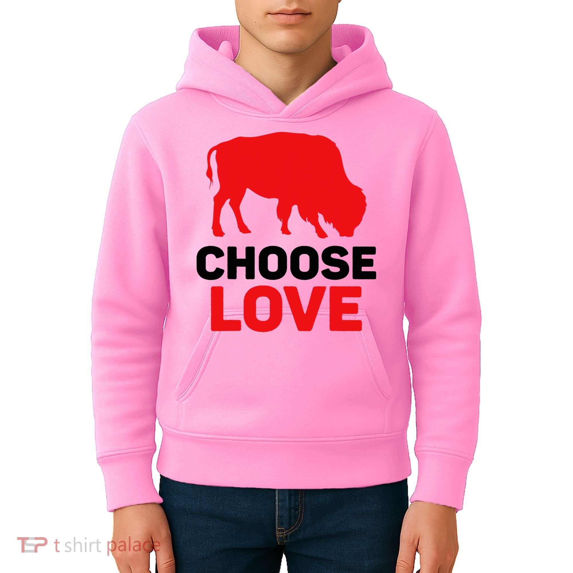 Choose Love Buffalo Choose Love Bills Kids Hoodie