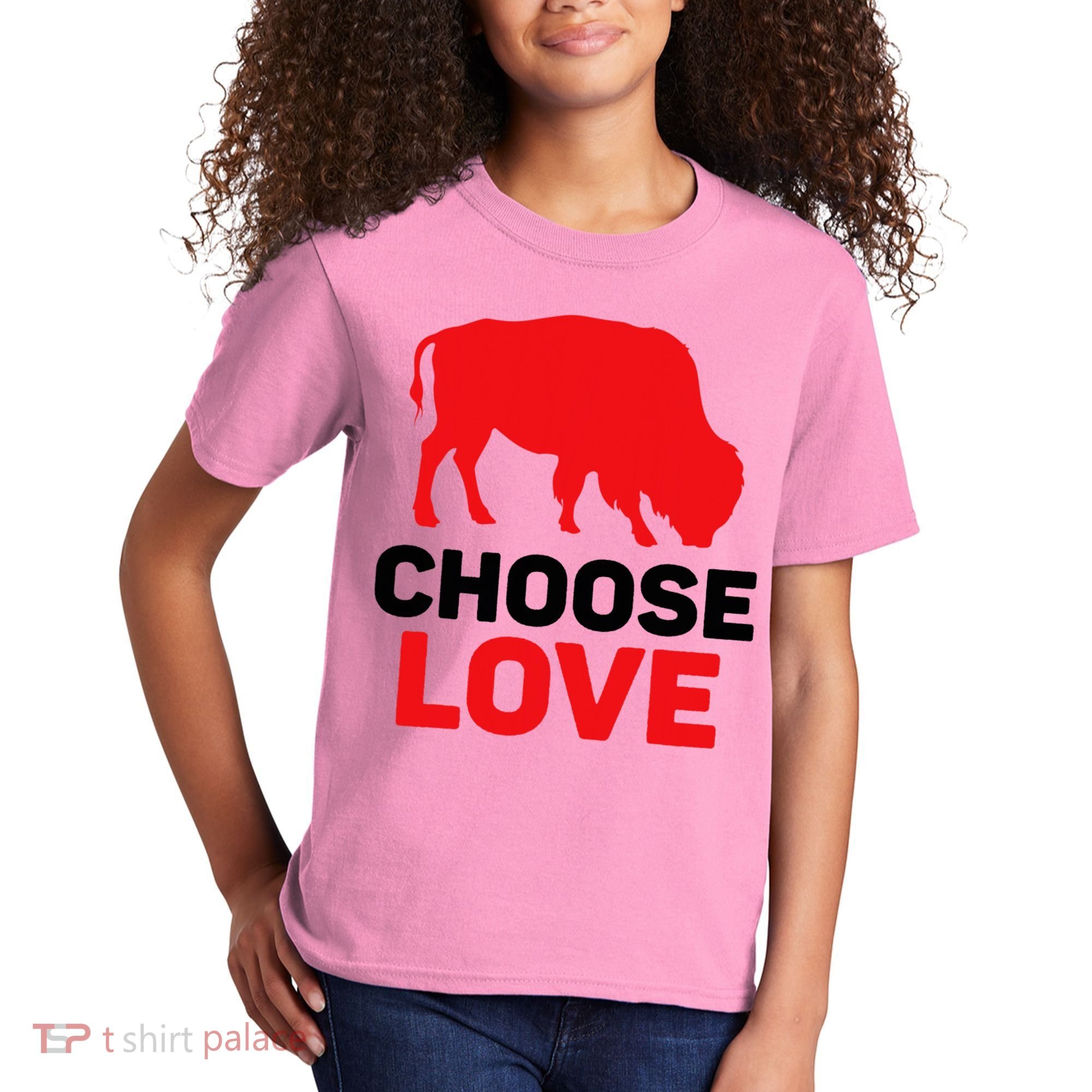 Choose Love Buffalo Choose Love Bills Kids T-Shirt