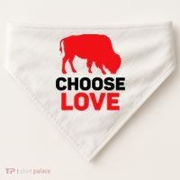 Choose Love Buffalo Choose Love Bills USA-Made Doggie Bandana thumb 0