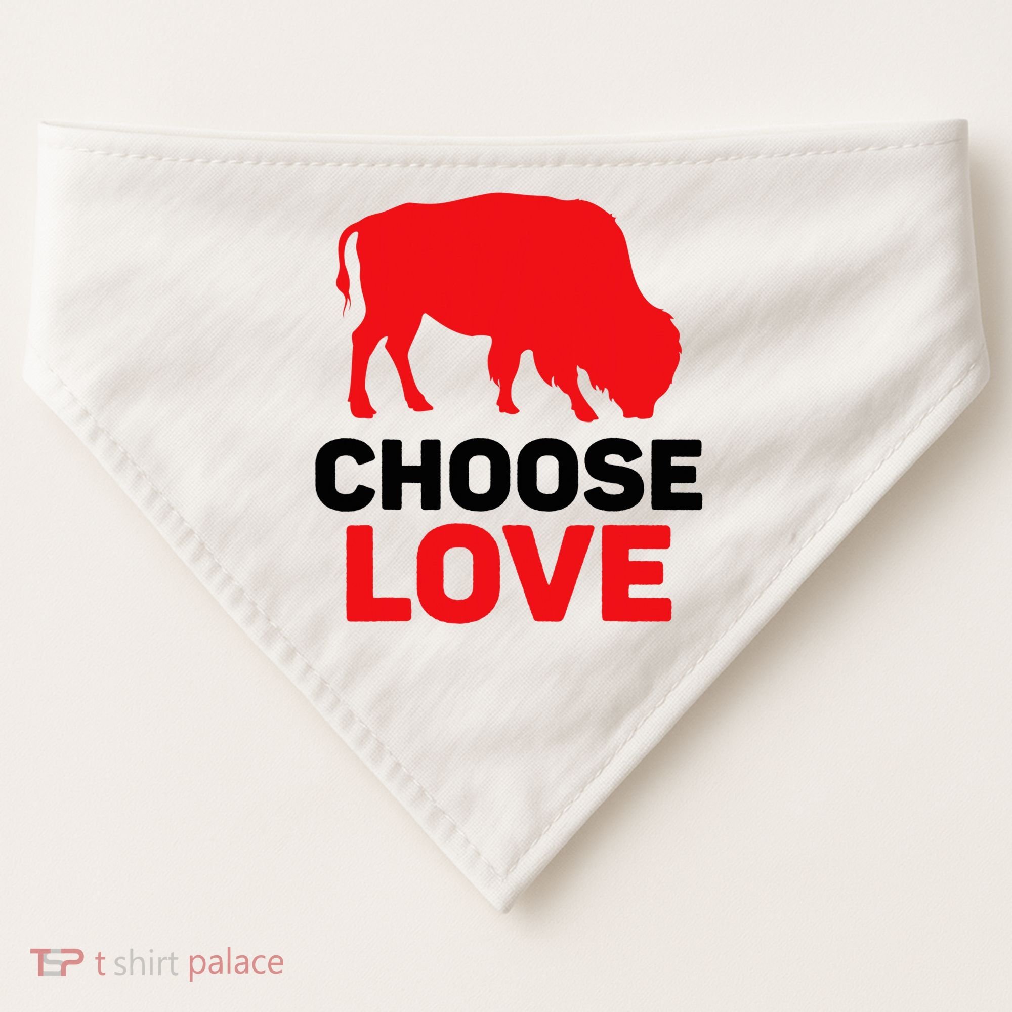 Choose Love Buffalo Choose Love Bills USA-Made Doggie Bandana