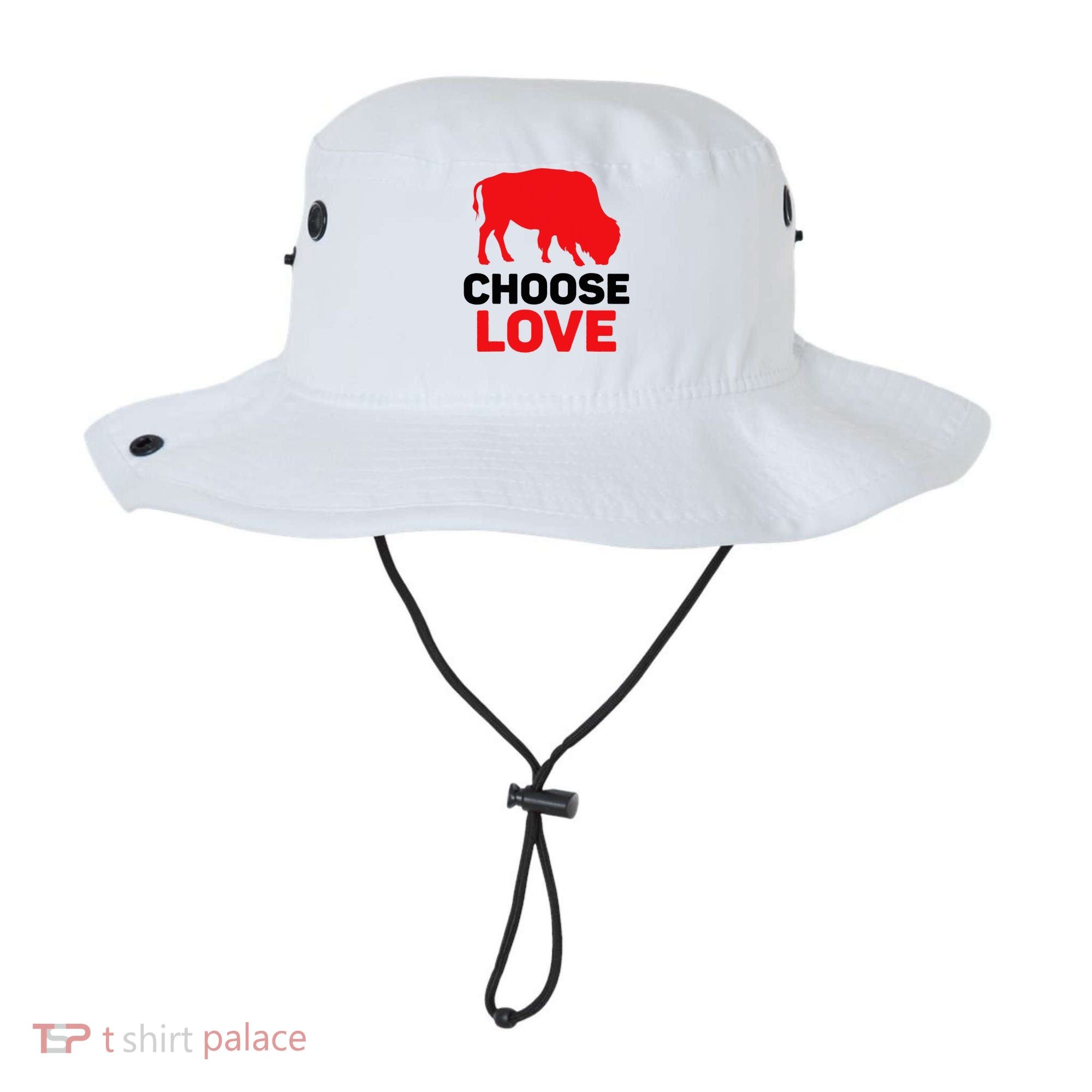 Choose Love Buffalo Choose Love Bills Bucket Hat