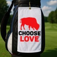 Choose Love Buffalo Choose Love Bills Golf Towel thumb 2