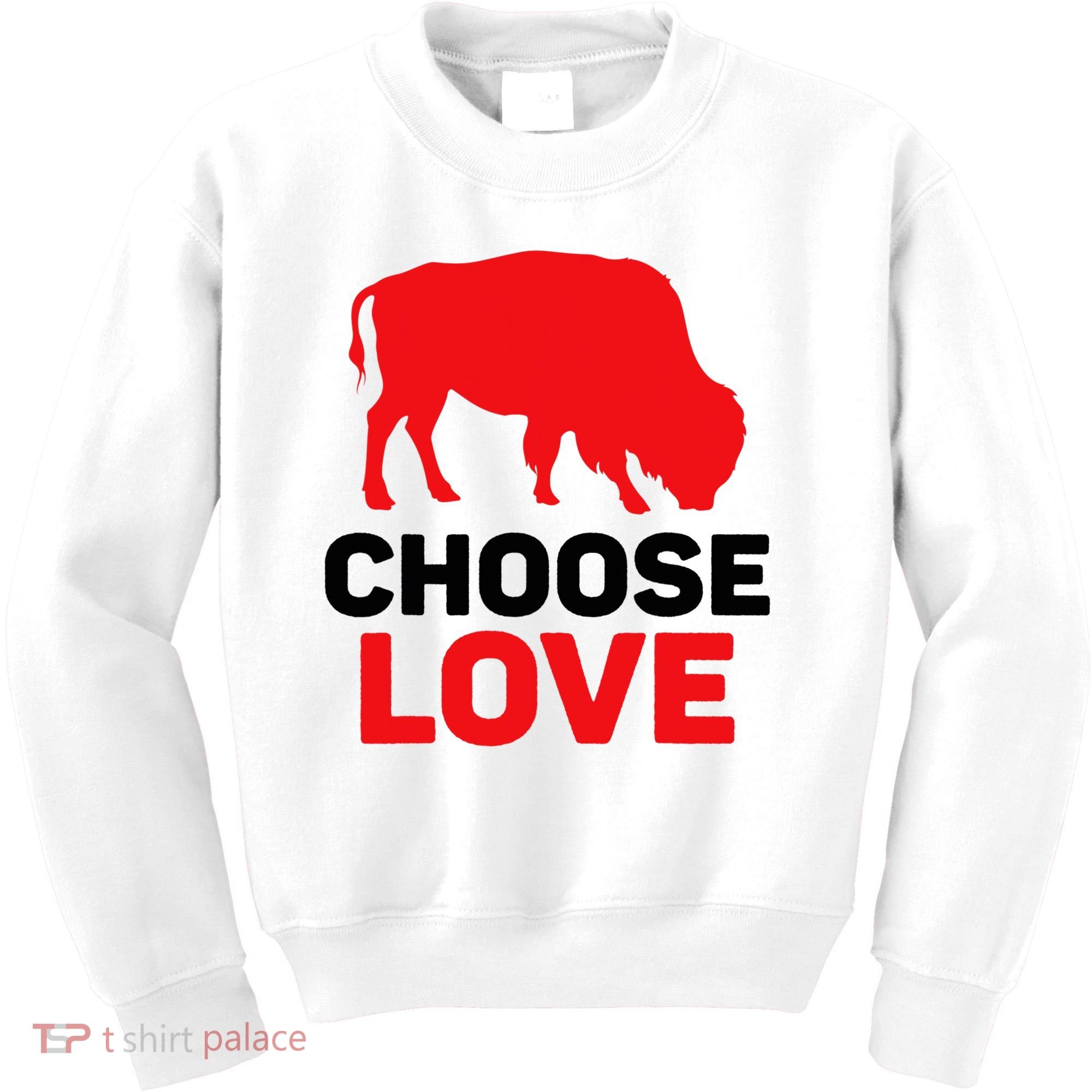 Choose Love Buffalo Choose Love Bills Kids Sweatshirt