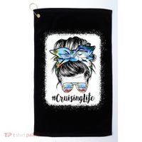 Cruising Life Cruise Messy Bun Hair Sunglasses Mom Great Gift Golf Towel thumb 0