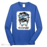 Cruising Life Cruise Messy Bun Hair Sunglasses Mom Great Gift Long Sleeve Shirt thumb 0