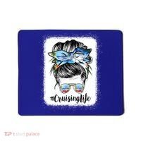 Cruising Life Cruise Messy Bun Hair Sunglasses Mom Great Gift Mousepad thumb 0