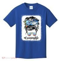 Cruising Life Cruise Messy Bun Hair Sunglasses Mom Great Gift Kids T-Shirt thumb 0