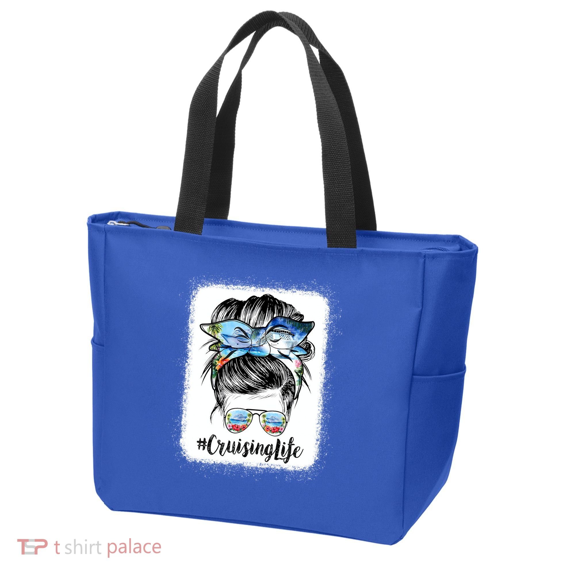 Cruising Life Cruise Messy Bun Hair Sunglasses Mom Great Gift Tote Bag