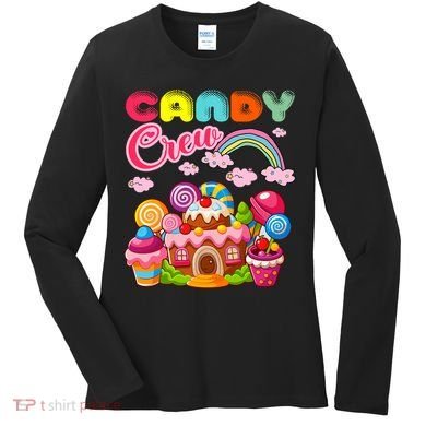 Candy Land Candy Crew Decorations Sweetie Candy Squad Women's Long Sleeve Shirt