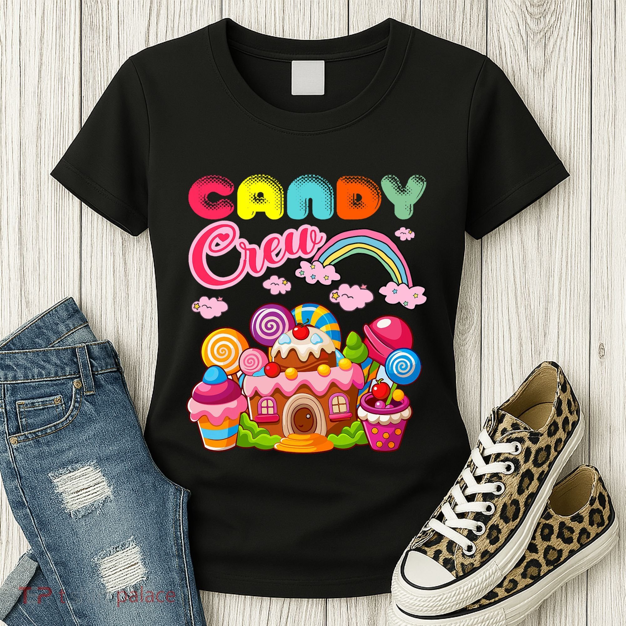 Candy Land Candy Crew Decorations Sweetie Candy Squad Women's T-Shirt