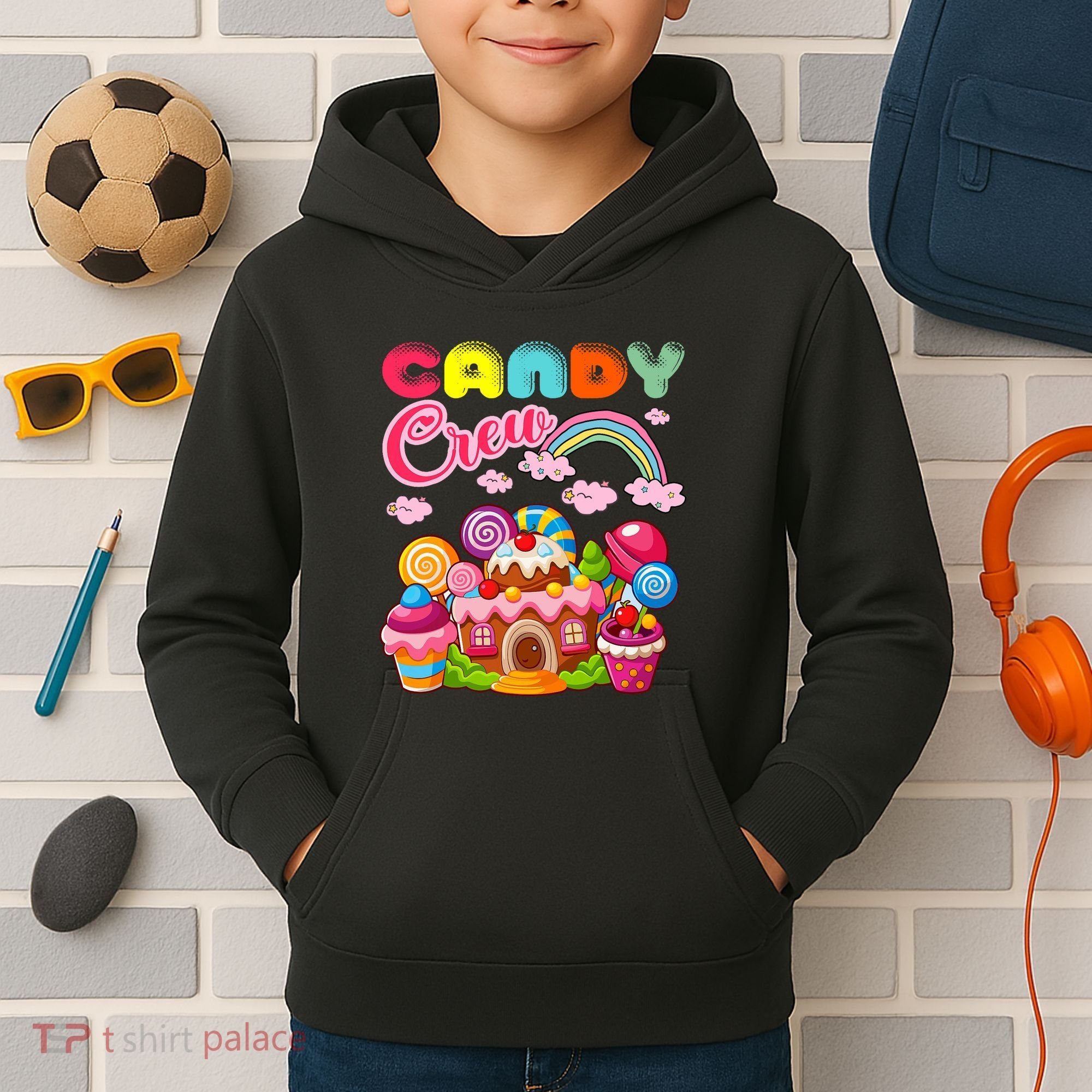 Candy Land Candy Crew Decorations Sweetie Candy Squad Kids Hoodie