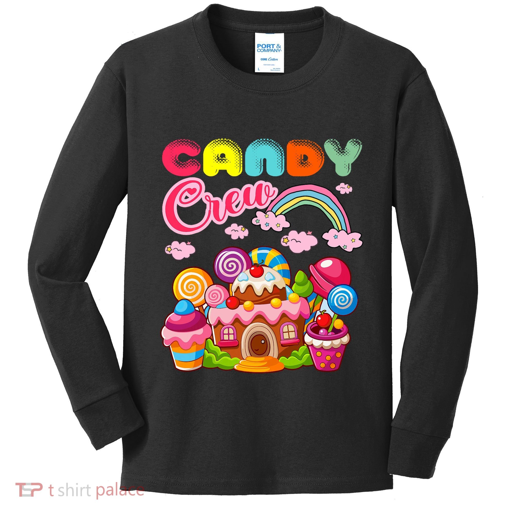Candy Land Candy Crew Decorations Sweetie Candy Squad Kids Long Sleeve Shirt