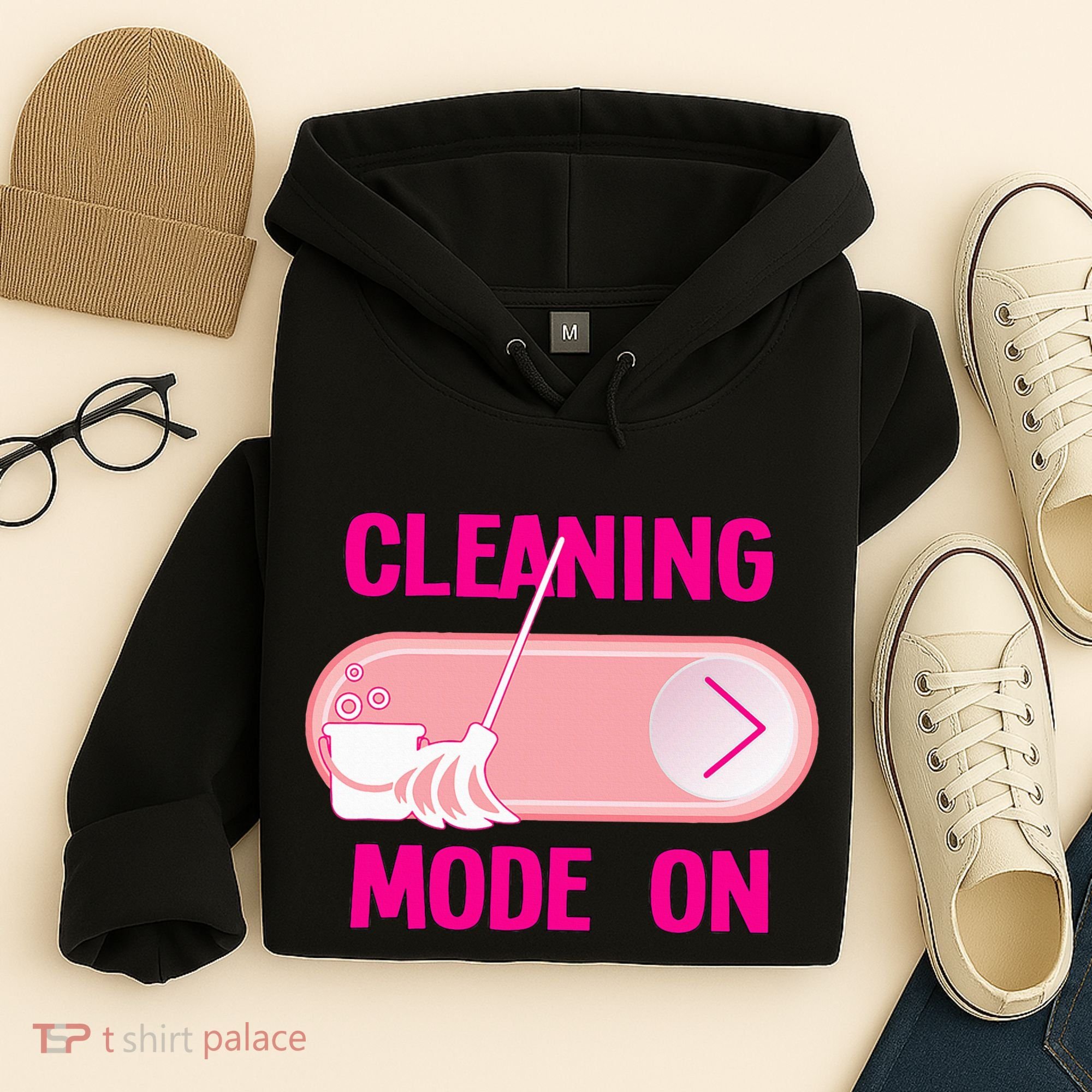 Cleaning Lady Cleaning Mode On Housekeeper Hoodie