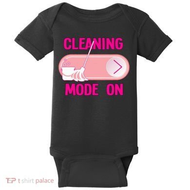 Cleaning Lady Cleaning Mode On Housekeeper Baby Bodysuit