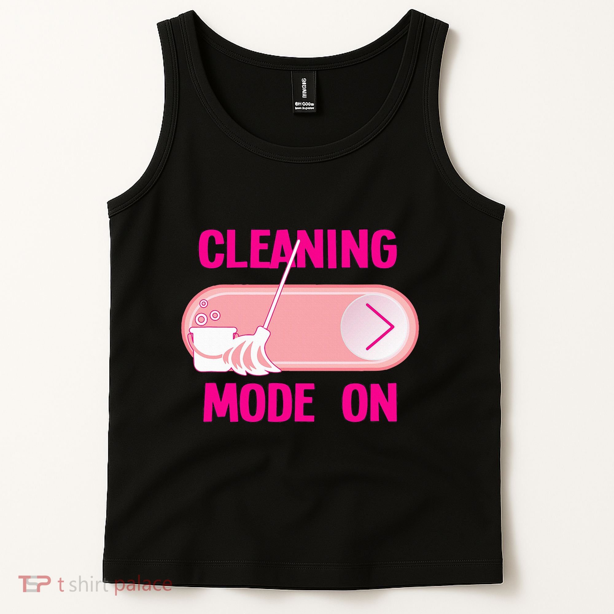 Cleaning Lady Cleaning Mode On Housekeeper Tank Top