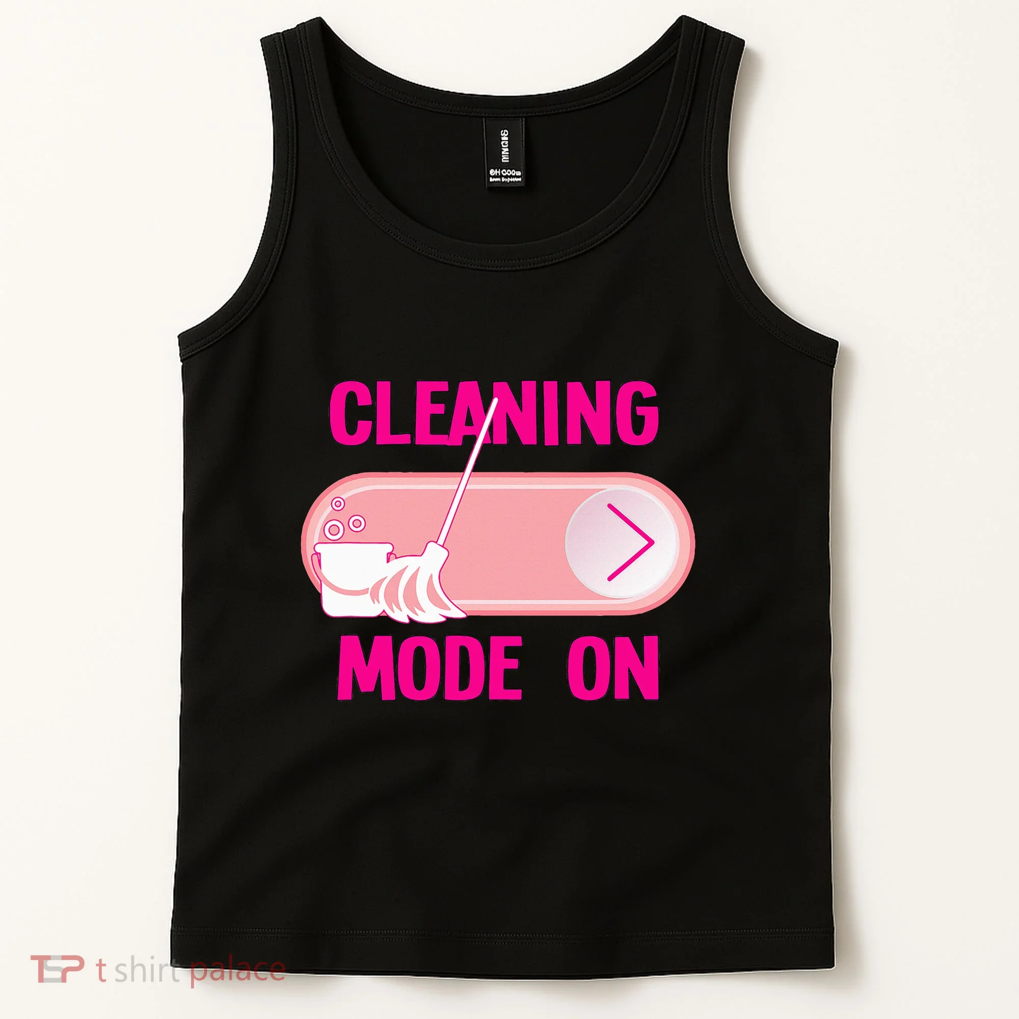 Cleaning Lady Cleaning Mode On Housekeeper Tank Top
