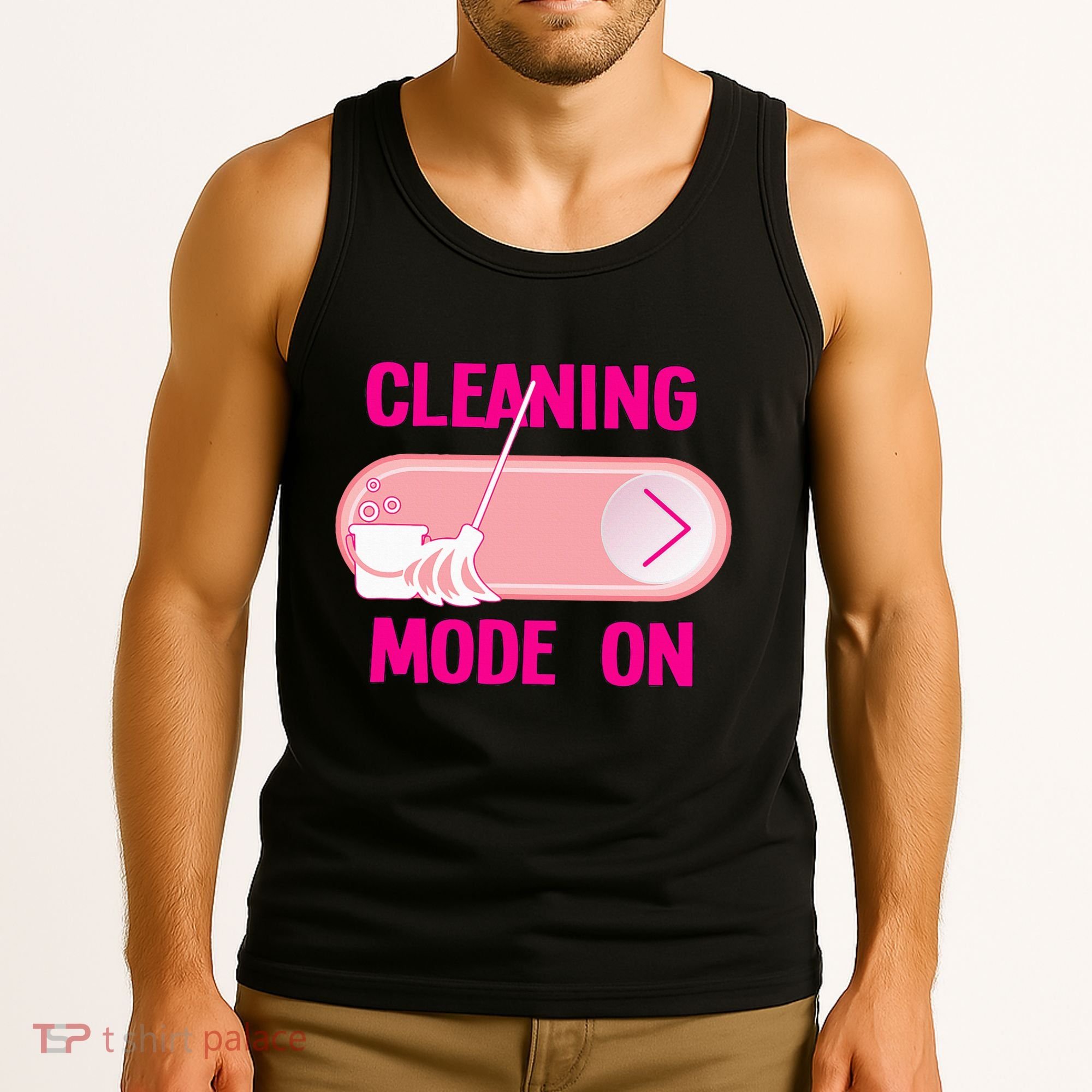 Cleaning Lady Cleaning Mode On Housekeeper Tank Top