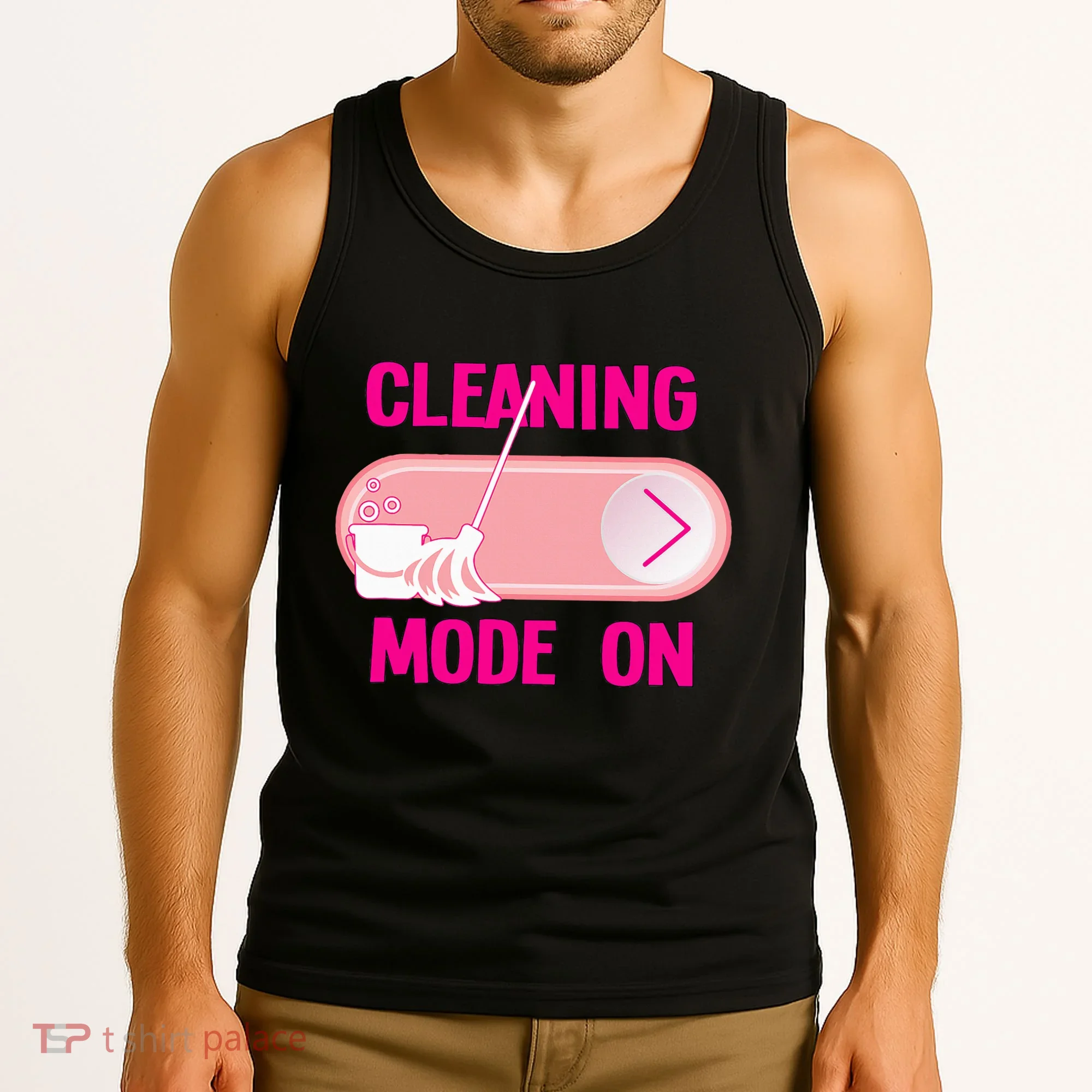 Cleaning Lady Cleaning Mode On Housekeeper Tank Top