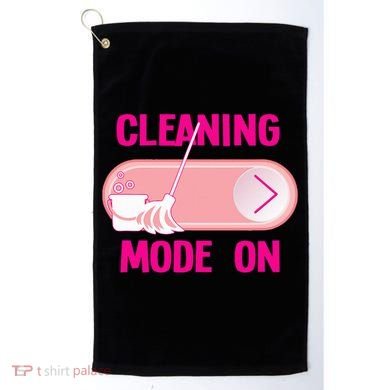 Cleaning Lady Cleaning Mode On Housekeeper Golf Towel