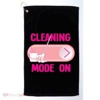 Cleaning Lady Cleaning Mode On Housekeeper Golf Towel thumb 0