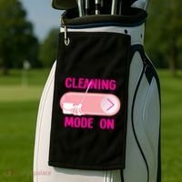 Cleaning Lady Cleaning Mode On Housekeeper Golf Towel thumb 2