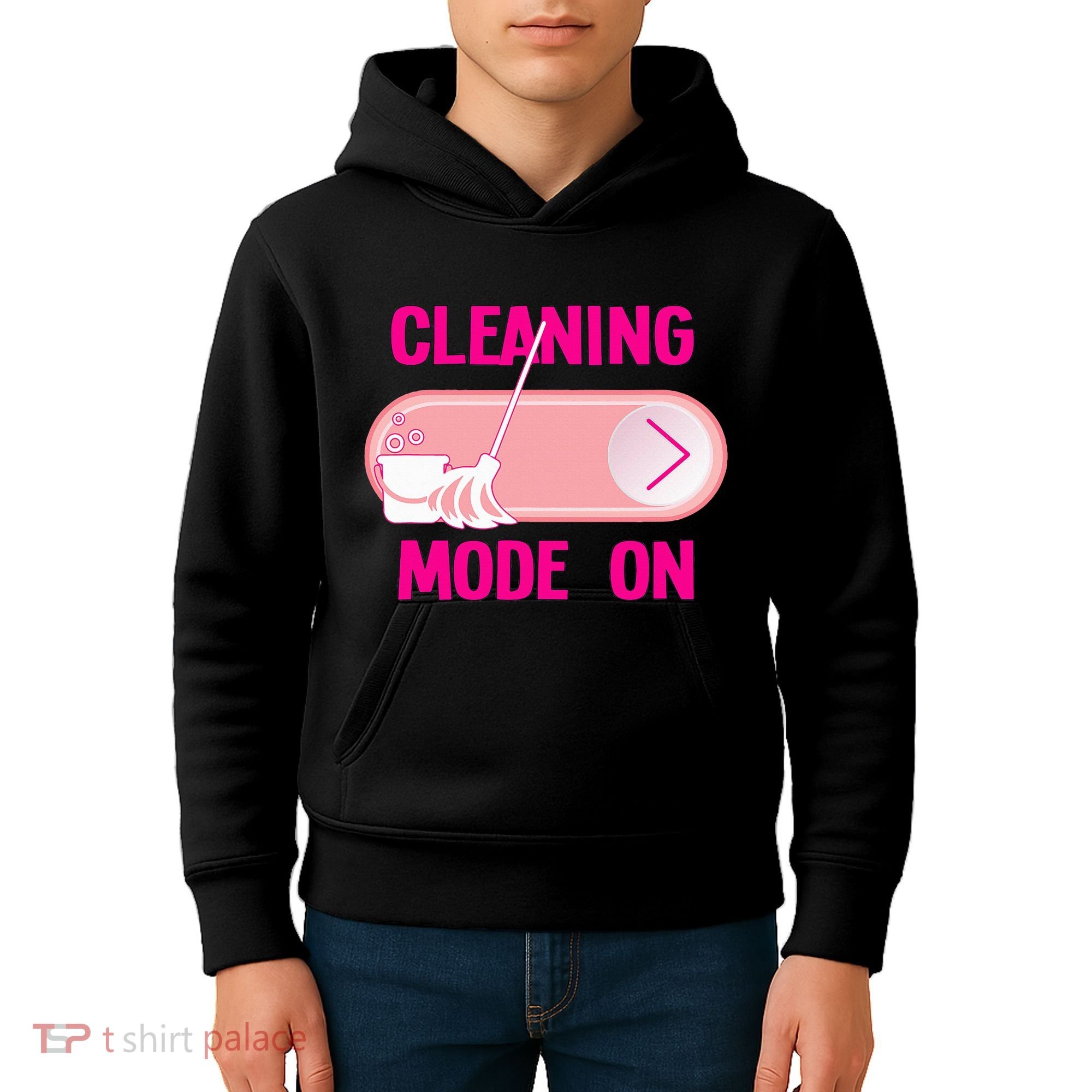 Cleaning Lady Cleaning Mode On Housekeeper Kids Hoodie