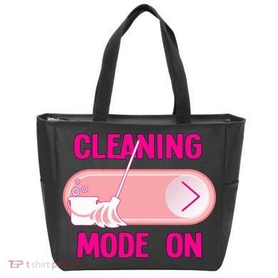 Cleaning Lady Cleaning Mode On Housekeeper Tote Bag