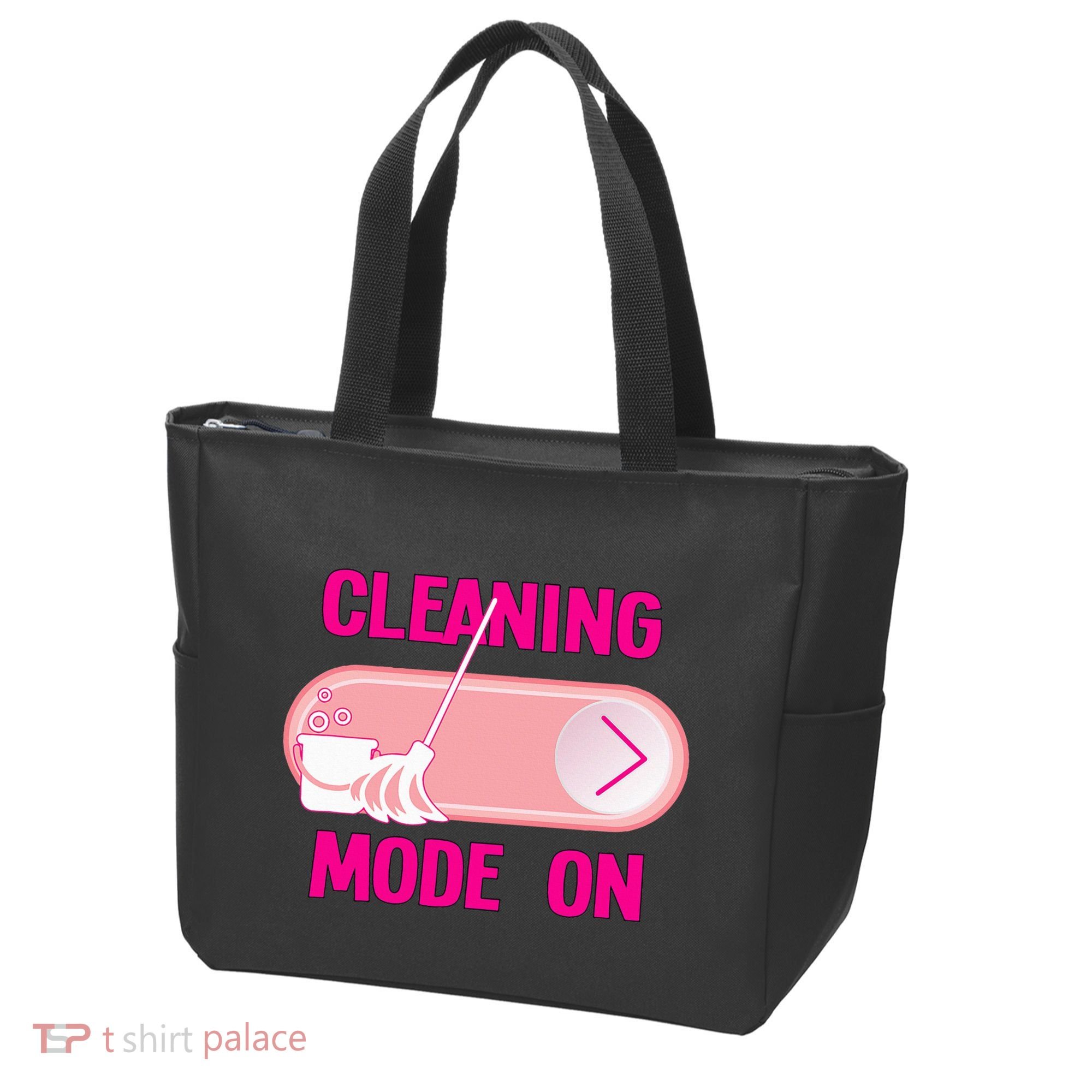 Cleaning Lady Cleaning Mode On Housekeeper Tote Bag