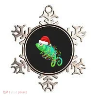 Christmas Lights Chameleon Wearing Xmas Hat Chameleon Lover Ornament thumb 0
