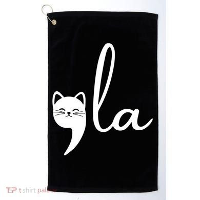 Comma La Cat Lady Kamala Harris Golf Towel
