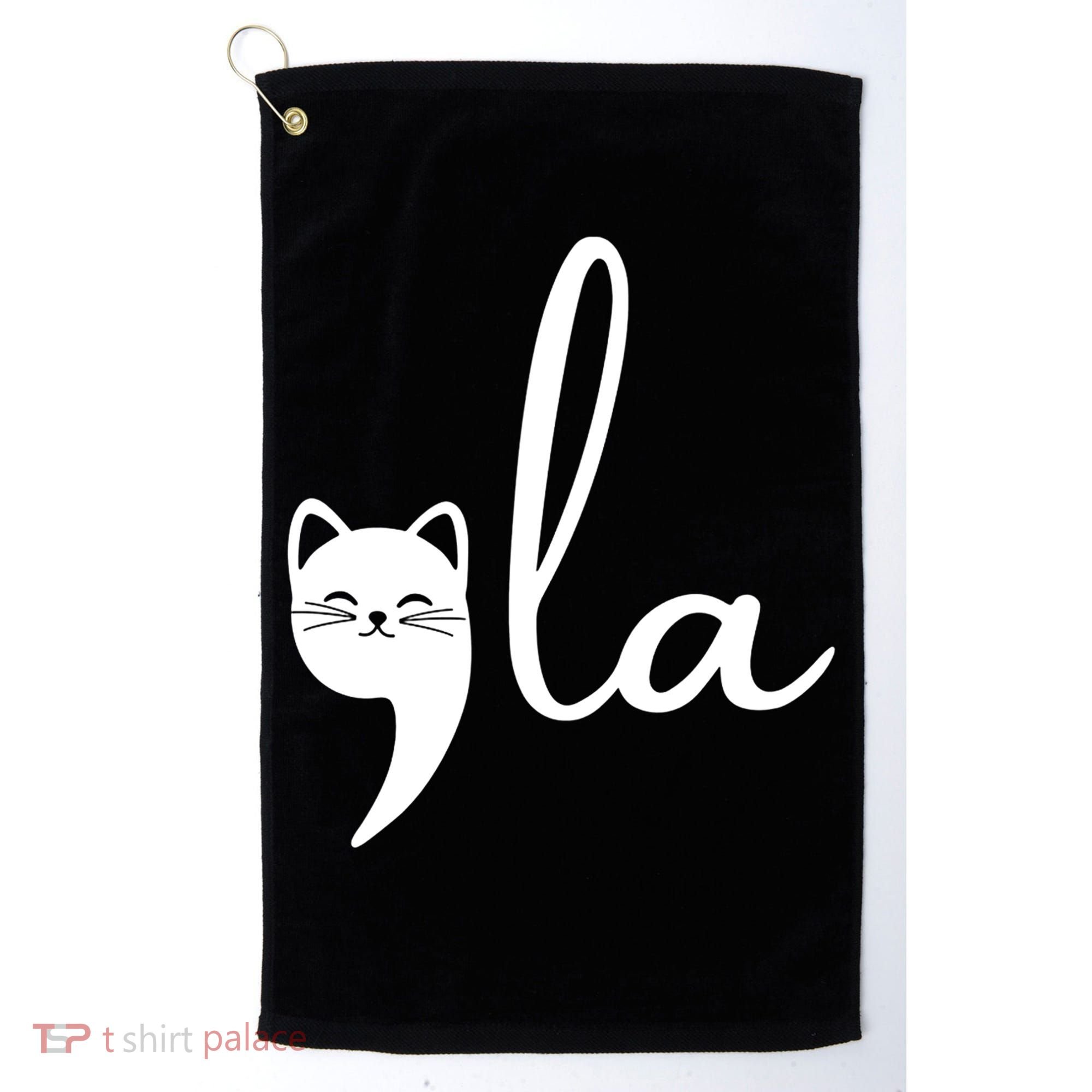 Comma La Cat Lady Kamala Harris Golf Towel