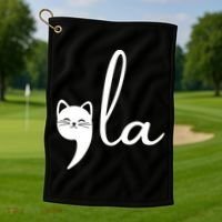 Comma La Cat Lady Kamala Harris Golf Towel thumb 1