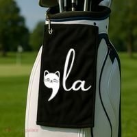 Comma La Cat Lady Kamala Harris Golf Towel thumb 2