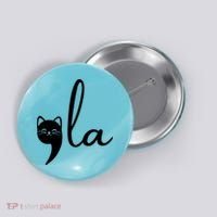 Comma La Cat Lady Kamala Harris Button thumb 0