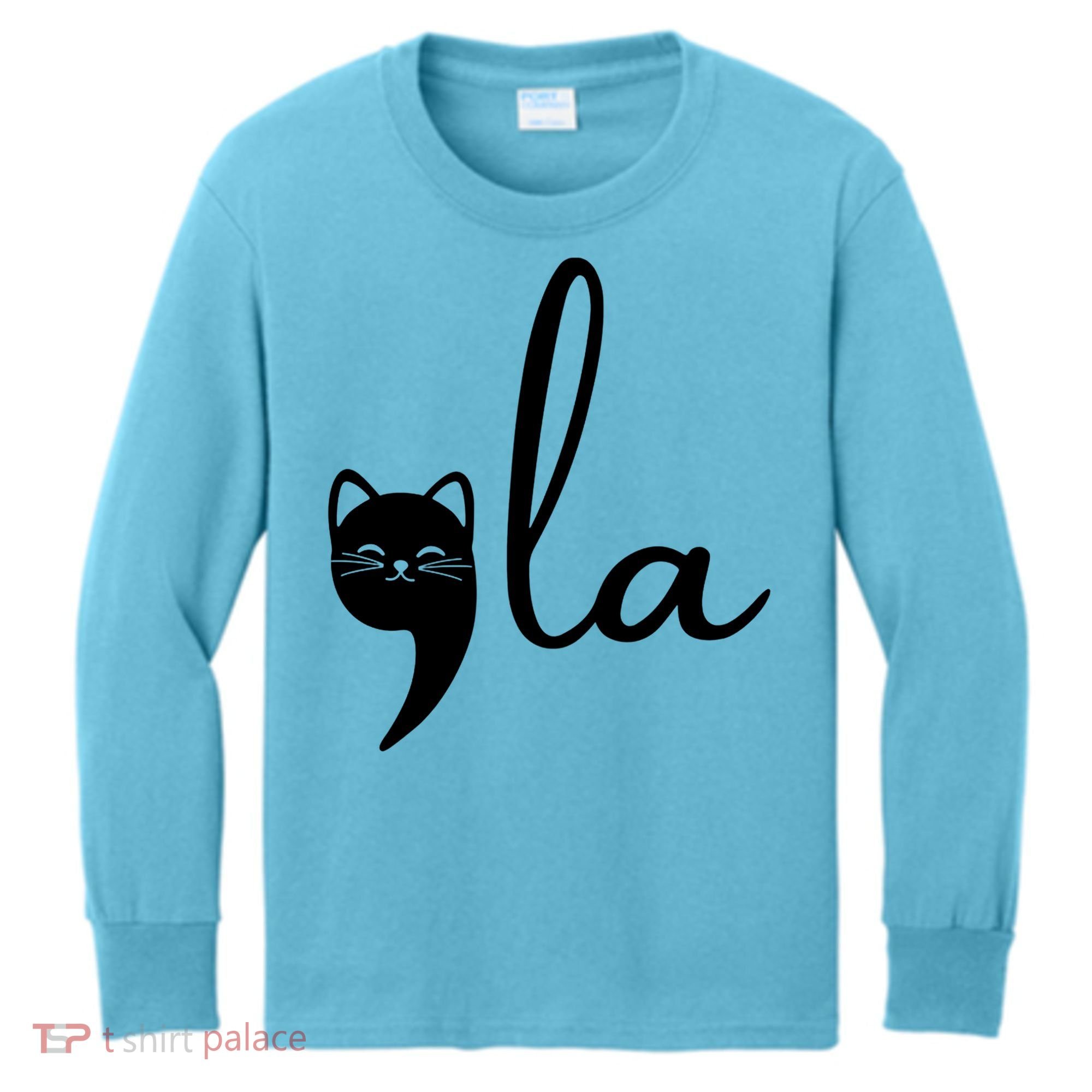 Comma La Cat Lady Kamala Harris Kids Long Sleeve Shirt