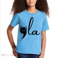 Comma La Cat Lady Kamala Harris Kids T-Shirt thumb 2