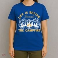 Campfire Lovers Campers Life Is Better Around The Campfire Gift T-Shirt thumb 4